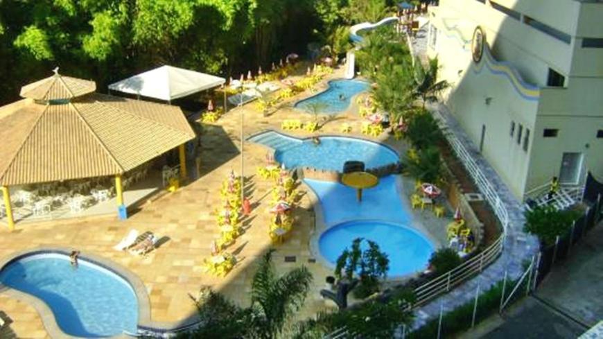 Flat Golden Dolphin Grand Hotel - Quarto E Sala Com Roupa De Cama E Banho - Piscinas 24H Caldas Novas Eksteriør bilde